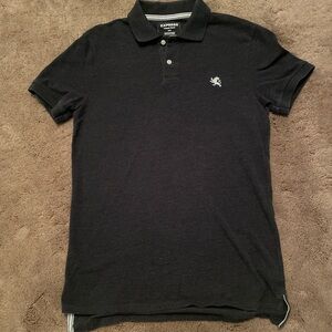 Express Men's Charcoal Polo Shirt